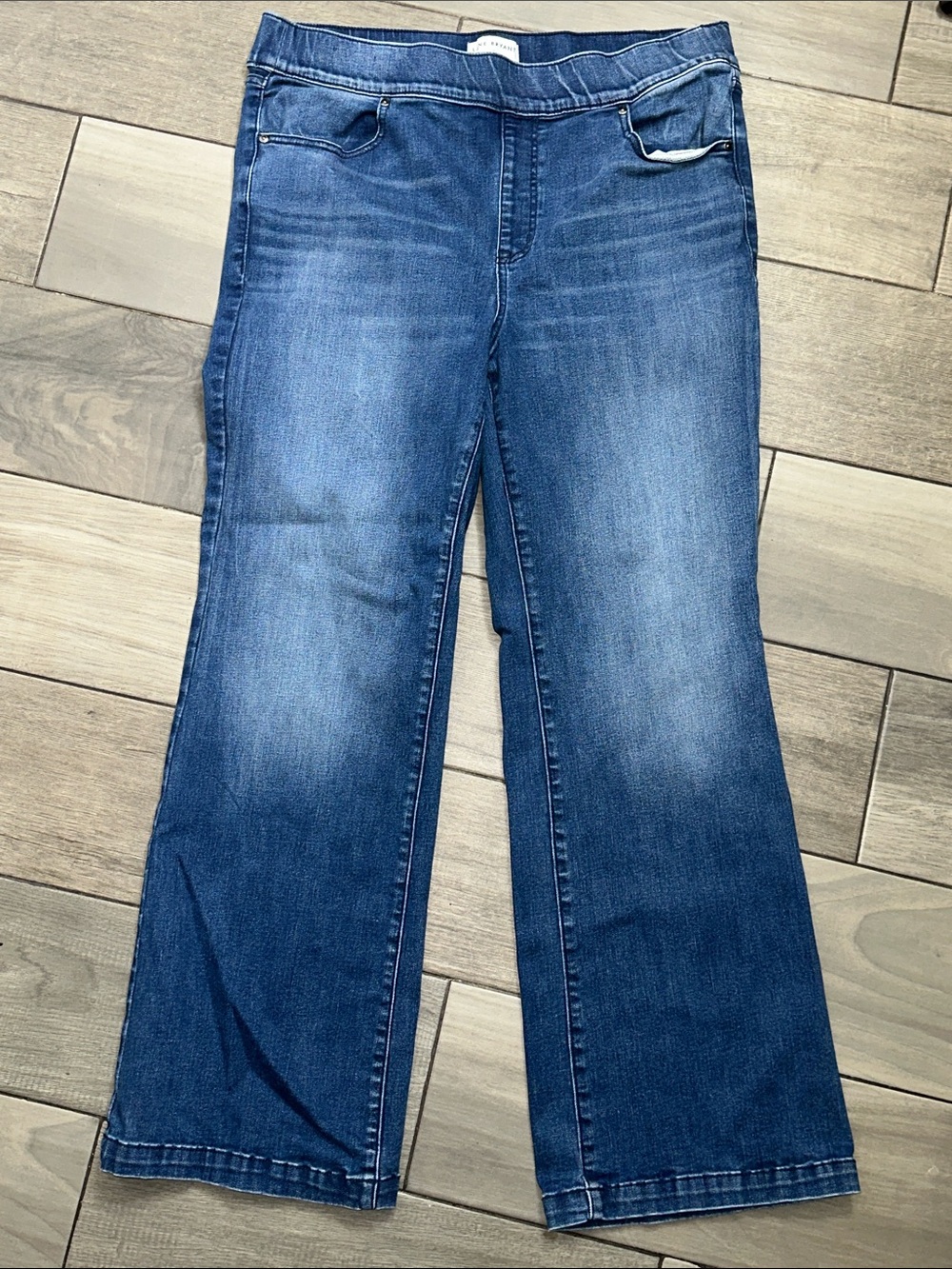 Lane Bryant High Rise Boot Cut Denim Jeans Pull On Flare Medium Wash Womens 16